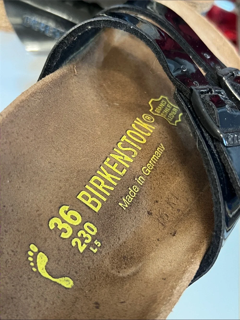 Birkenstock Ibiza Black Patent Leather Dual-Buckle Sandals Size 36
